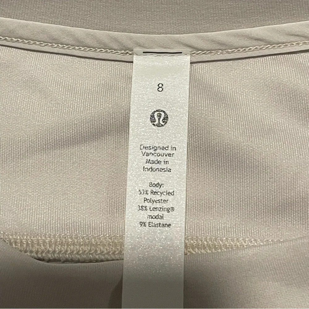Lululemon Women's Perfectly Oversized Cropped Crew Softstreme White Opal Sweater